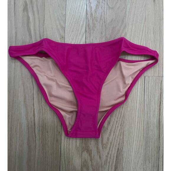 NWT J.Crew Heritage 1989 High Leg Bikini Bottoms Radiant Fuchsia Pink Women's S - Picture 2 of 8